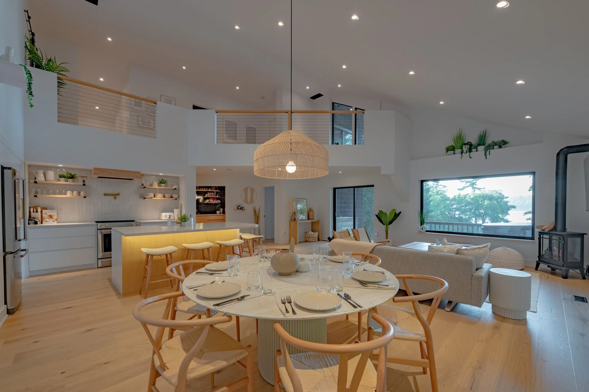 A Scandinavian Escape great room — after